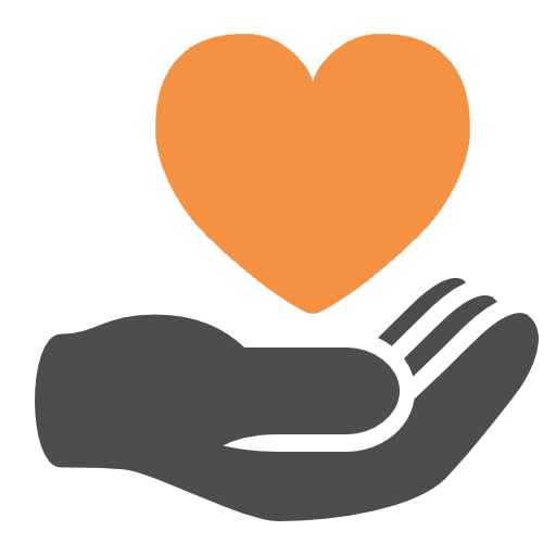 hand with heart icon png